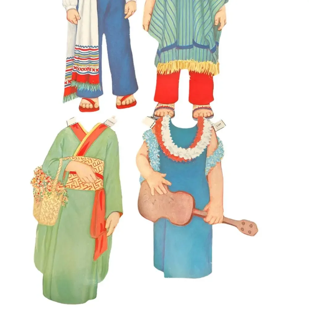 Vintage Platt & Munk Paper Dolls of Far Off Lands Vtg 1969 Made in USA Toy READ